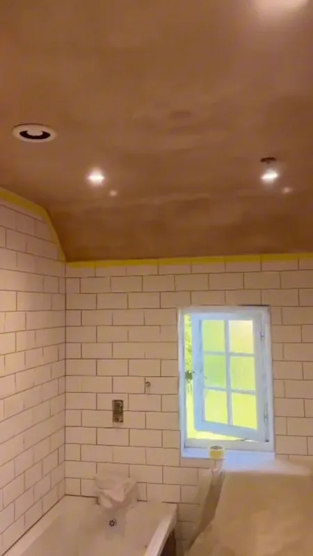 The bath and window wall — before