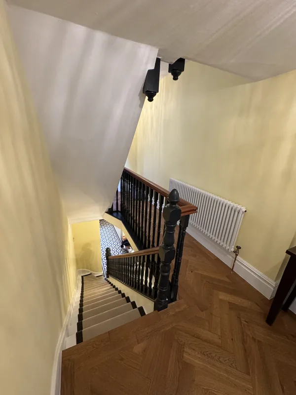 Landing and stairs with the new runner