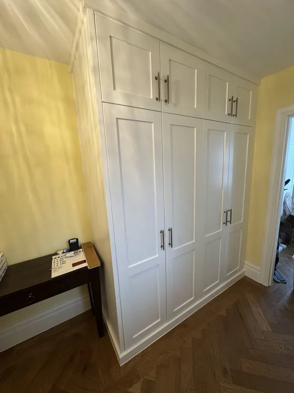 Landing wardrobes painted and finished — finished