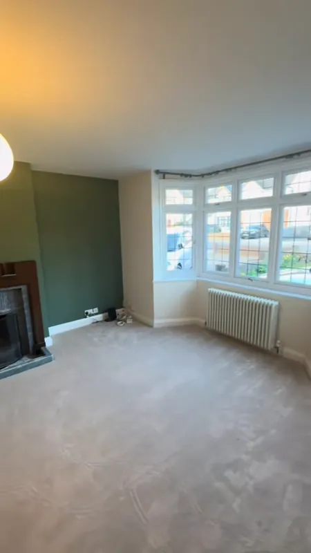 The chimney breast and bay