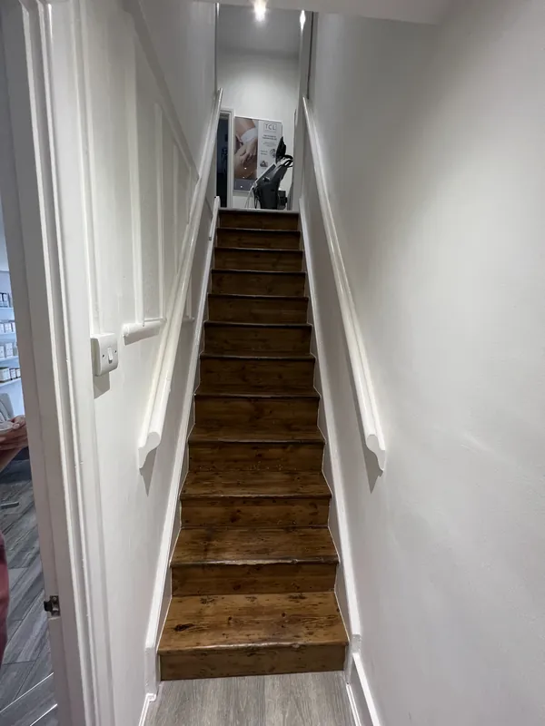 Staircase up to the treatment rooms
