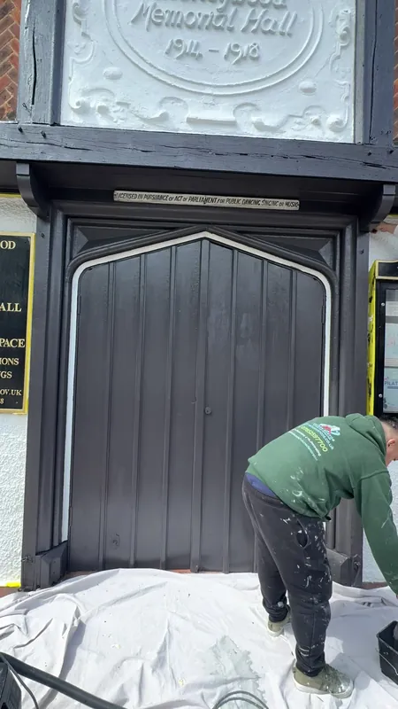 Painting the main door