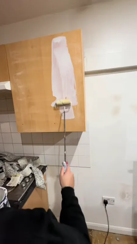 Priming the cabinet doors