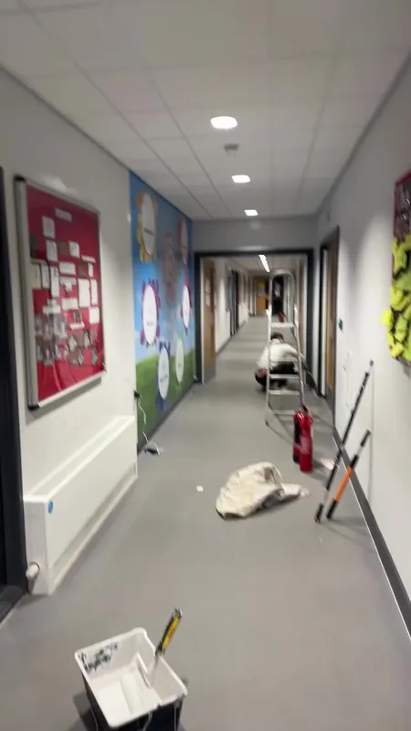 Working along the corridor