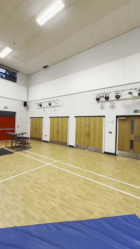 Sports hall doors and walls