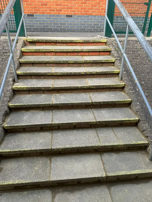 Side steps: open joints and loose edges made good — after