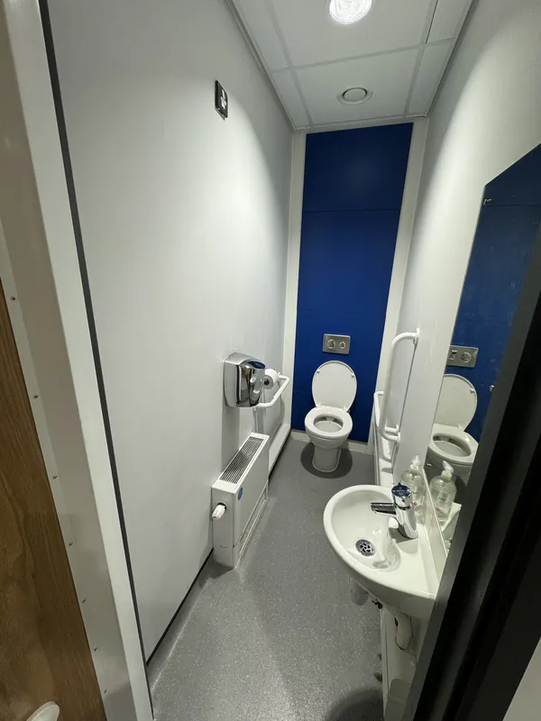 One of the toilets, finished