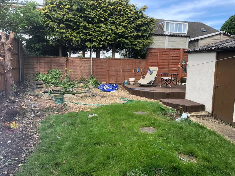 Rear garden before the work