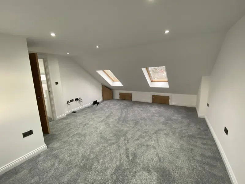 Loft room with skylights