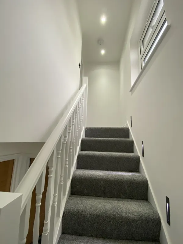 Staircase and landing window