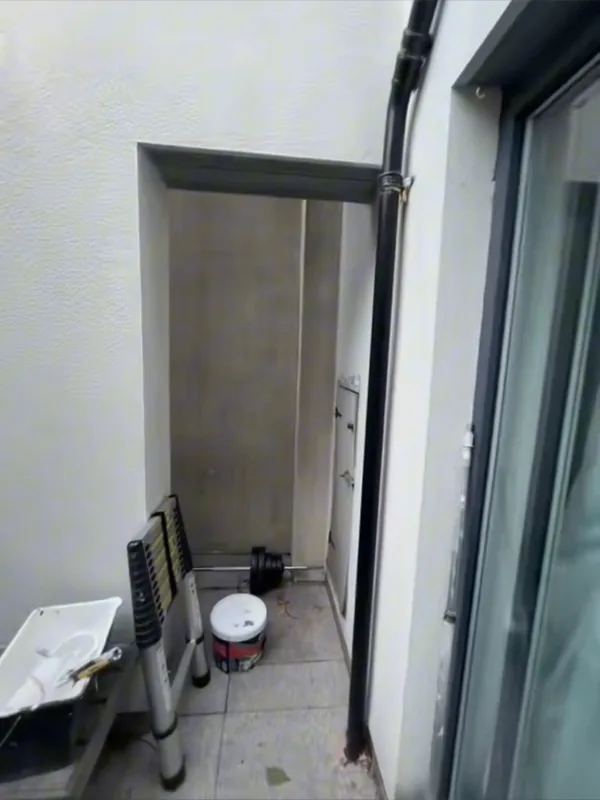 The alcove off the courtyard — before