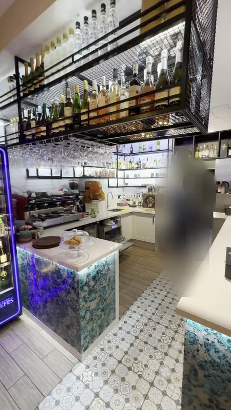 The new bar with back-lit counter