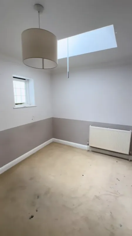 The skylight bedroom — before