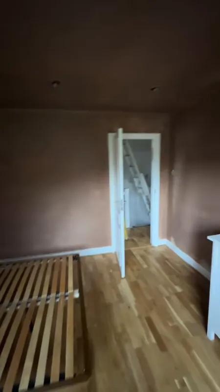 Looking to the door — before