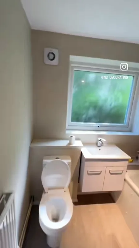 The bathroom — after