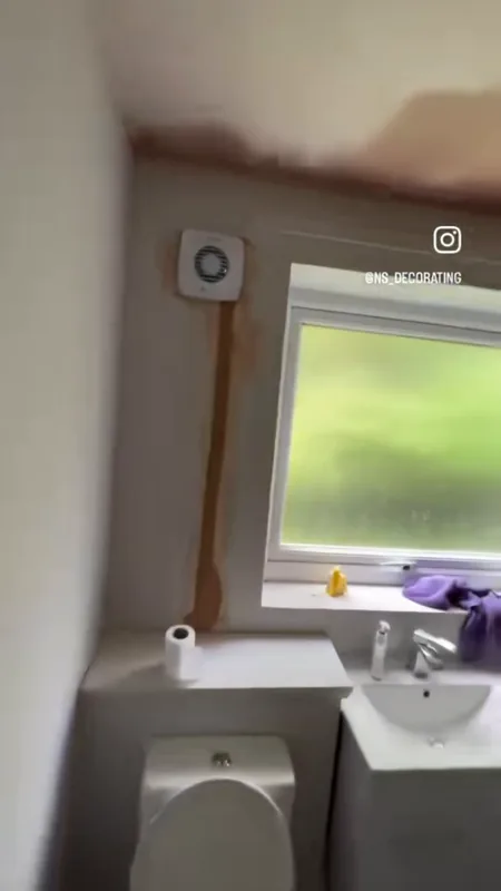 The bathroom — during