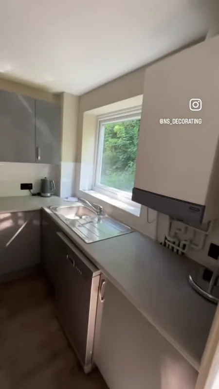 The kitchen by the window — after