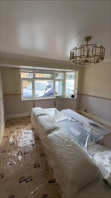 The living room window wall — before