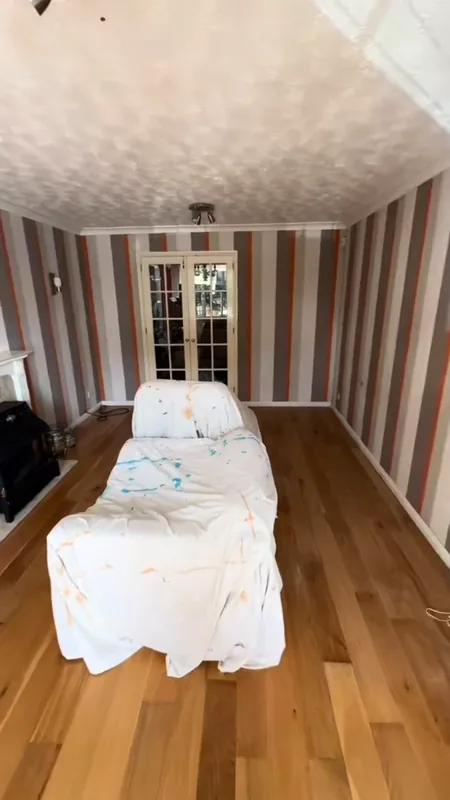 Looking towards the French doors — before