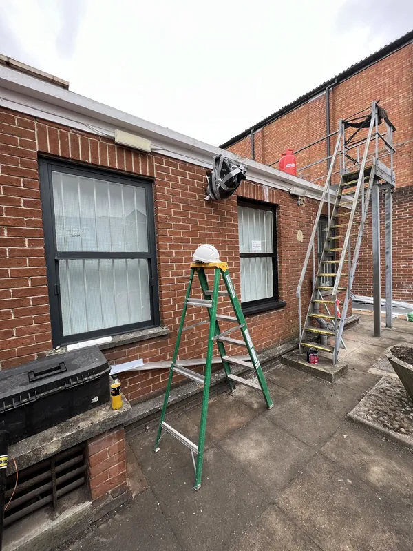 Painting the rear window frames