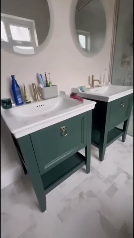 Finished with new gold handles — after
