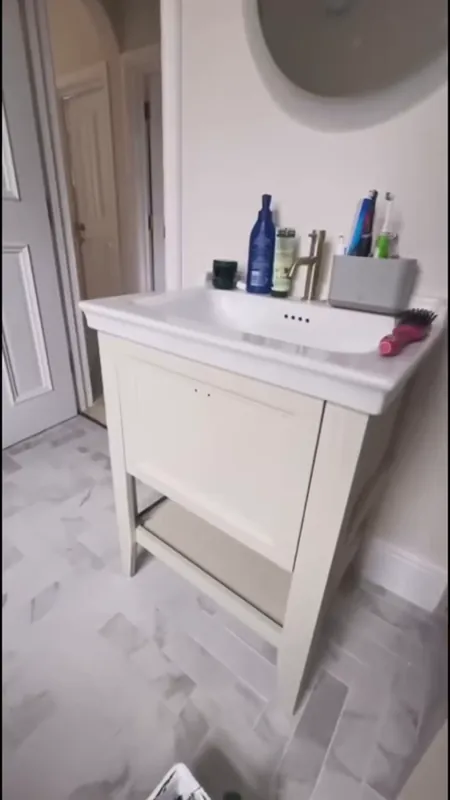 Finished with new gold handles — before