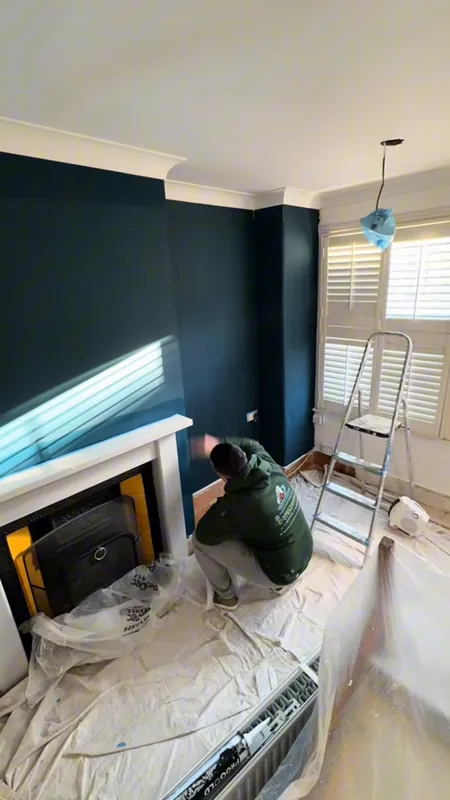Rolling on the finish coat