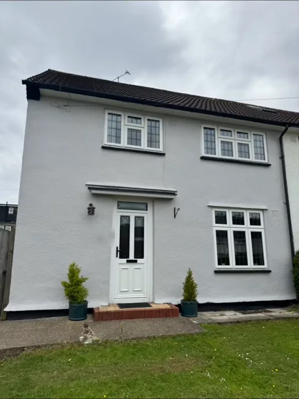 The front of the house — after