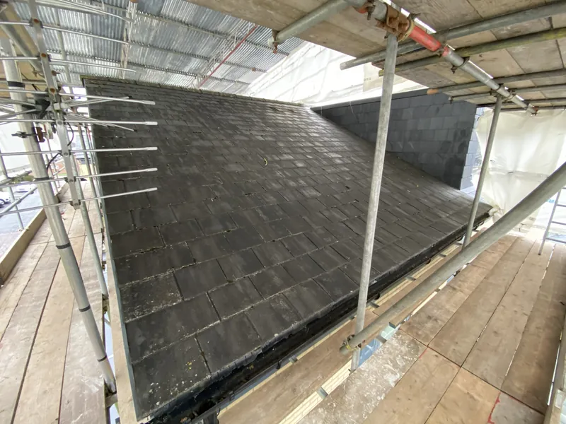 Rear roof slope before the dormer