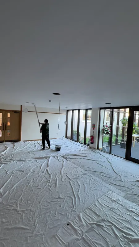 Rolling the main hall ceiling