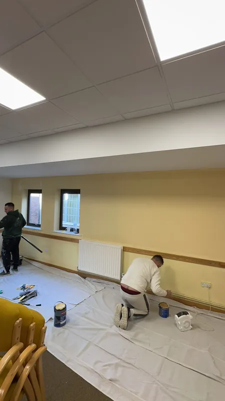 Painting the meeting room upstairs
