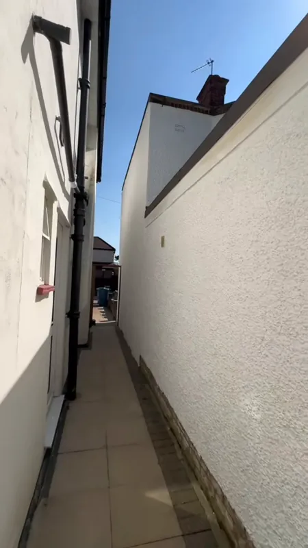 The side passage from the back