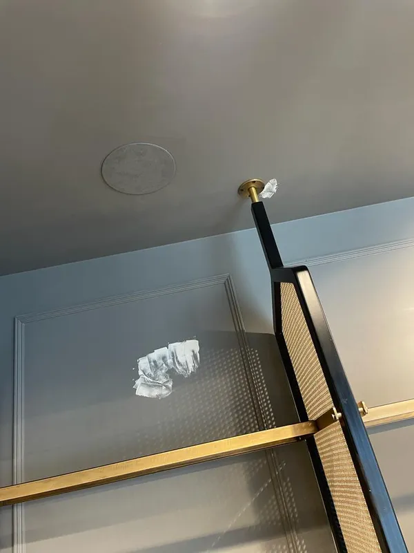 Ceiling filled around the fittings