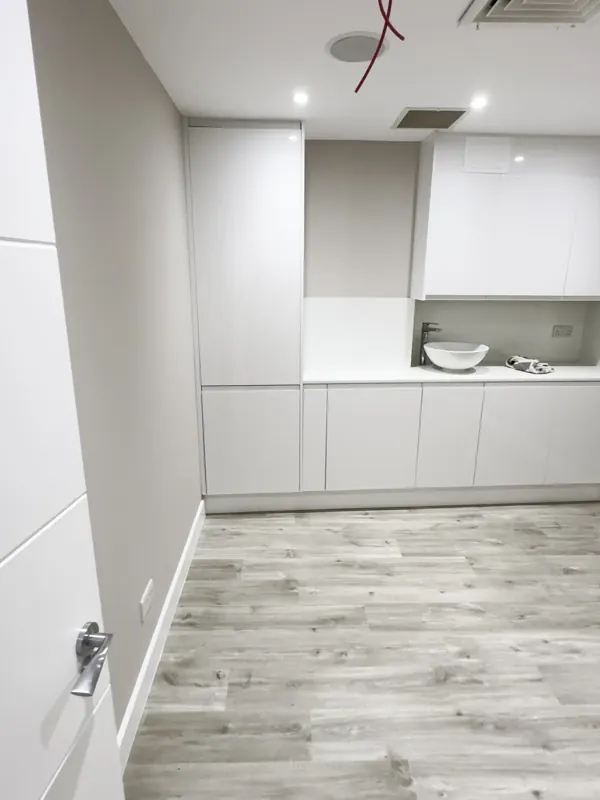 Clinic room with fitted units