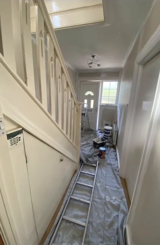 The hallway towards the front door — during