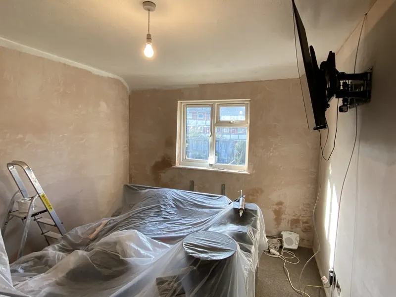 Freshly replastered