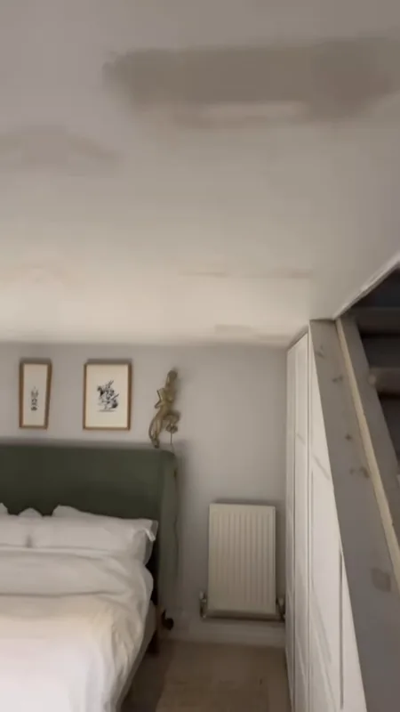 Marks across the ceiling before we started