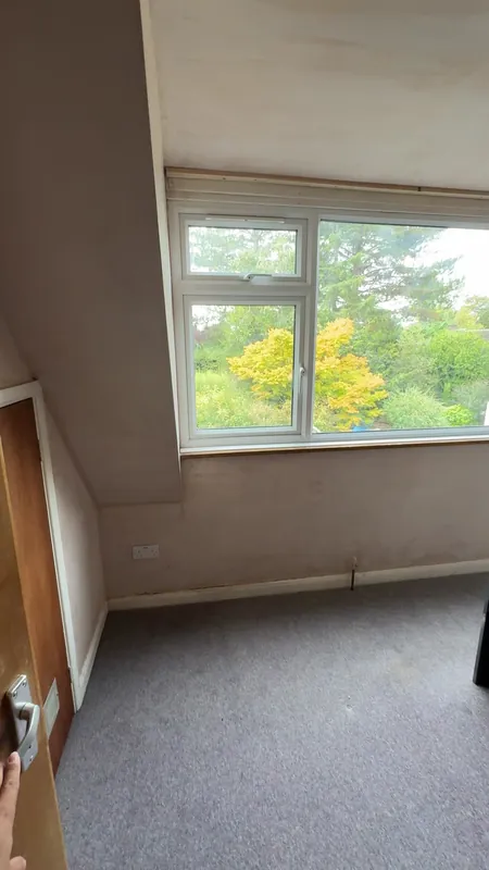 A bedroom in fresh plaster